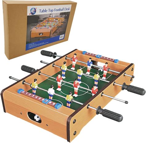 Table Football Wooden Mini Foosball Table Top Football Soccer Game Set ...