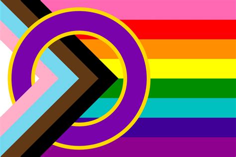 Here's an updated progressive pride flag with the original 8 colours ...