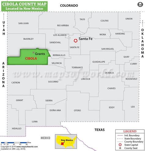 Cibola County Map, New Mexico