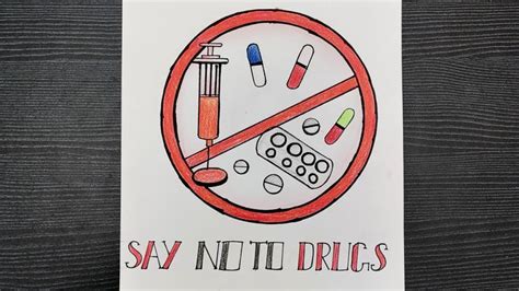 Say No To Drugs Poster Drawing Easy // Stop Drugs Poster Drawing ...