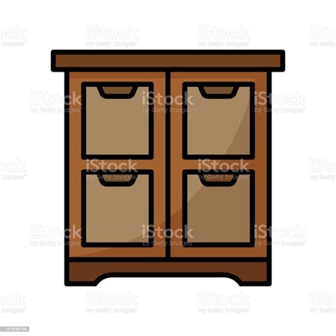 Drawer Icon Vector Design Template In White Background Stock ...