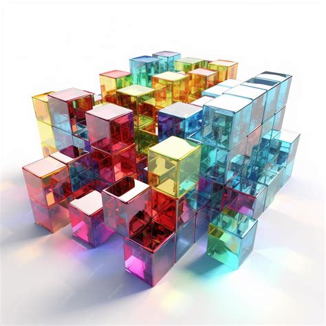 Premium AI Image | Abstract 3d cubes background wallpaper with glass ...