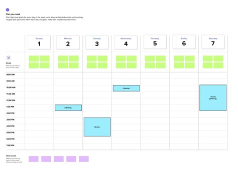 Weekly planner template | Mural