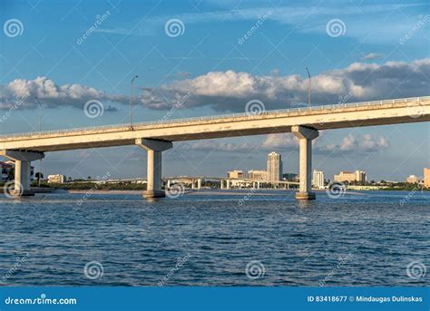 Bridge and Clearwater Beach, Florida. Stock Image - Image of tour ...