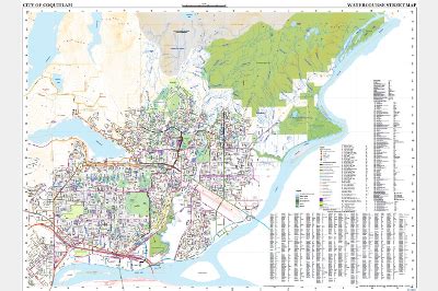 Coquitlam Street Map with Watercourses (PDF)