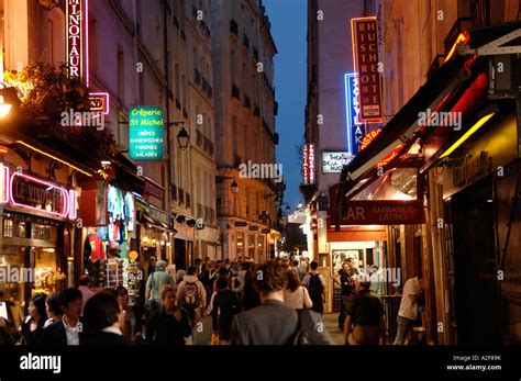 Paris, nightlife in the Latin quarter Stock Photo, Royalty Free Image ...