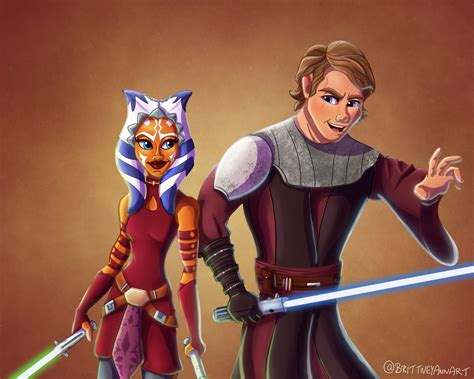 Ahsoka Tano Anakin Skywalker Star Wars Art Print Star Wars - Etsy España