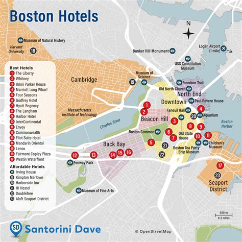 Downtown Boston Map Hotels - Coriss Cherilynn