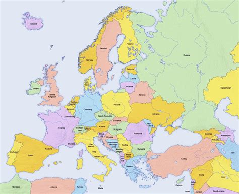 Online Maps: Europe Countries Map