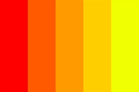 Red to Yellow Gradient Color Palette