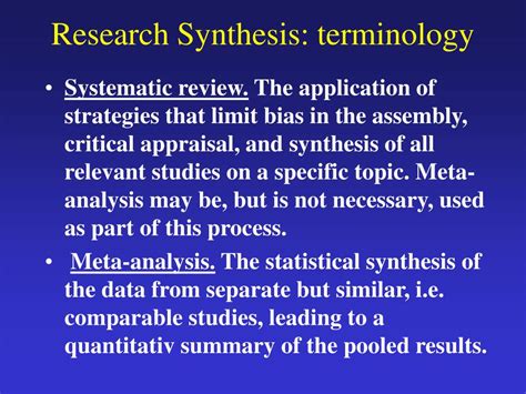 PPT - Principles of Research Synthesis PowerPoint Presentation, free ...