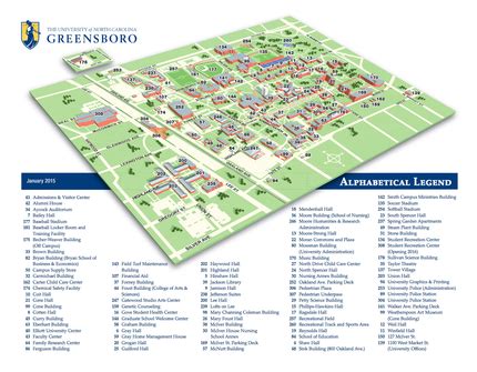 Uncg Map Of Campus - China Map Tourist Destinations