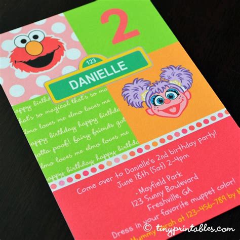 For twins or co-ed birthday parties, this Elmo + Abby party invitation ...