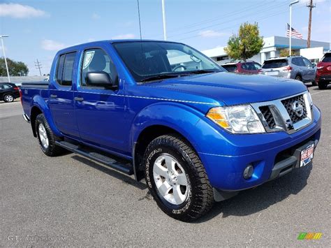 2012 Metallic Blue Nissan Frontier SV Crew Cab 4x4 #135434569 Photo #12 ...