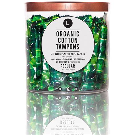 L. Organic Cotton Tampons - Regular - 30ct | Organic tampons, Cotton ...