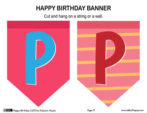 Happy Birthday Bunting Flag Banner | Free Printable Papercraft Templates