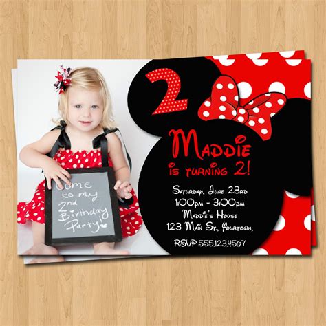 Free Printable Minnie Mouse Birthday Party Invitations | FREE ...