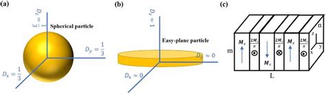 The physical model of demagnetization factors: (a) spherical particle ...