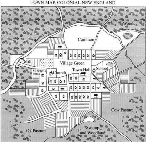 Colonial New England Town Map : r/MapPorn