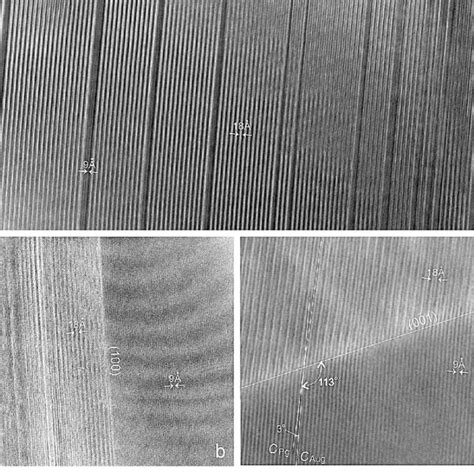 HRTEM images of inverted pigeonite lamellae in same metamorphic ...