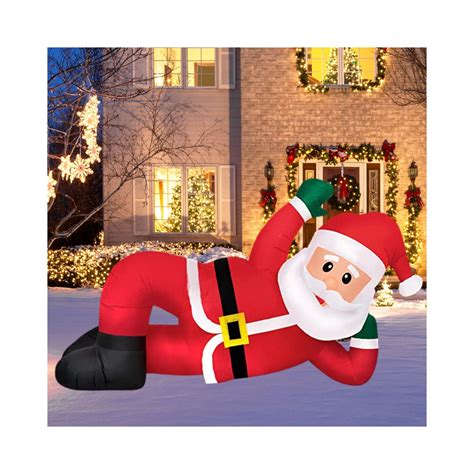 Christmas Inflatable of 10ft Wide Lounging Santa Yard Décor - Etsy in ...