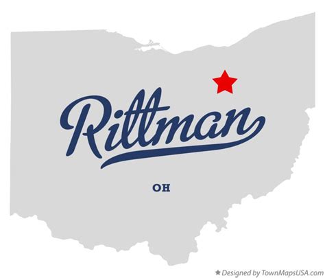 Map of Rittman, OH, Ohio