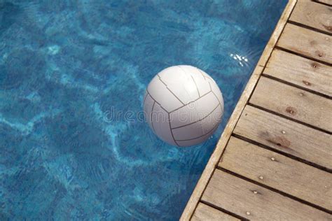 Beach Ball in Blue Swimming Pool Stock Photo - Image of plastic, green ...