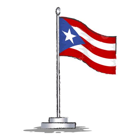 Puerto Rico Flag Vector Illustration, Puerto Rico Flag, Symbol, Puerto ...