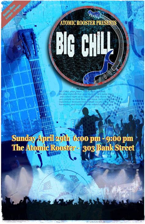 Big Chill poster for a gig at The Atomic Rooster in Ottawa | Gig ...