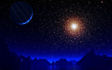 Blue Night Moon Stars Earth 4k Wallpaper,HD Digital Universe Wallpapers ...