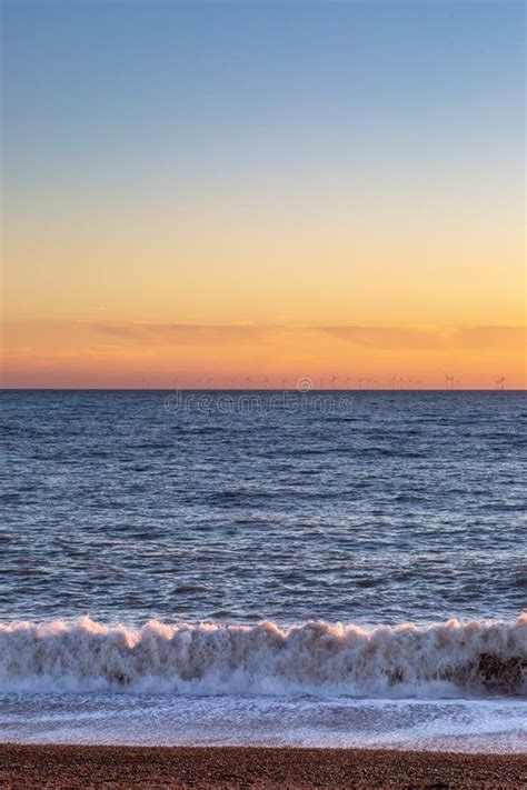 Sunset at Brighton Beach stock image. Image of coast - 131668355