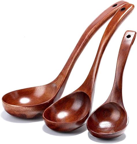 Amazon.com: HOPEBIRD Ladle Spoon Wooden Kitchen Utensils Set Cooking ...