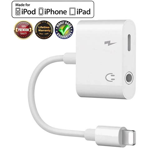 Headphone Adapter for iPhone Adapter Aux Audio to 3.5mm 2 in 1 Jack ...