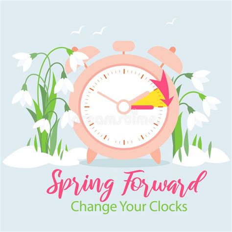 PrintDaylight Saving Time Begins Banner. Spring Forward. Reminder Guide ...