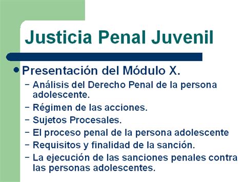 Justicia penal juvenil - Monografias.com