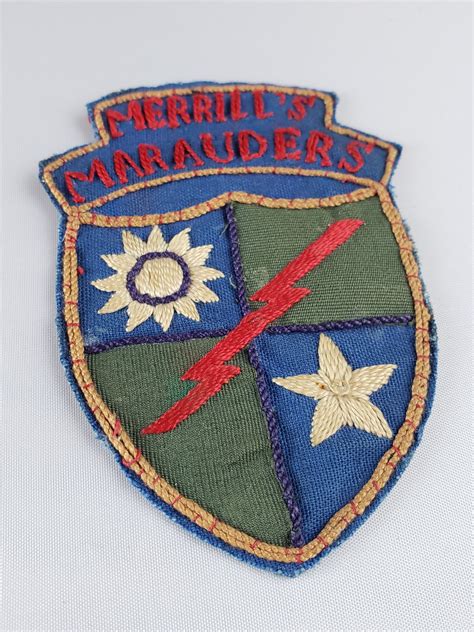 Extremely Rare Field Made Merrill's Marauders Patch - Hanna's Militaria