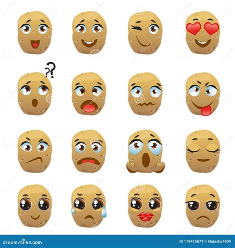 Potato Emoji Emoticon Expression Stock Vector - Illustration of humor ...