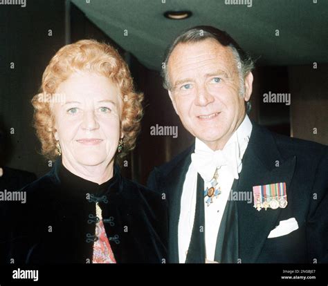 British stage and screen actor Sir John Mills and his wife playwright ...