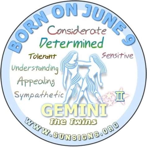 SunSigns.Org: June 9th Birthday Astrology Profile