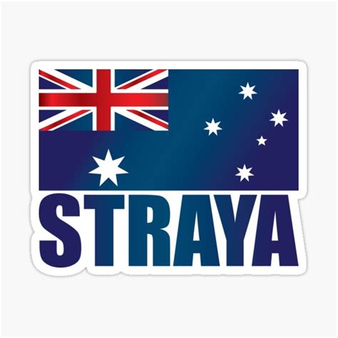 "Straya flag australia flag" Sticker for Sale by MOON--STONE | Redbubble