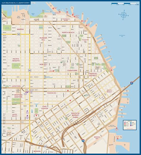 Map Of Downtown Sf - Xenia Karoline