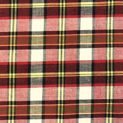 Madras Plaid Fabric (Style 15988) 100% Cotton 44/45" Wide $4.99/Yard