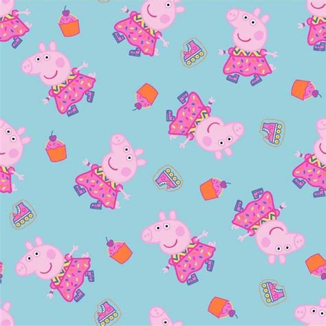 Peppa Pig Fabric: Nickelodeon Peppa Pig Cupcake Dress With - Etsy