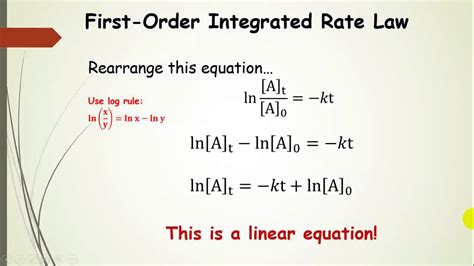 First Order Integrated Rate Law Equation | Gallery Dedemax