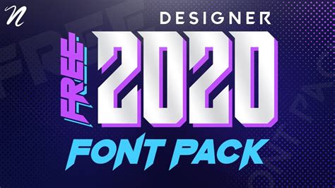 HUGE FREE FONT PACK FOR DESIGNERS 2020 by Qehzy - YouTube