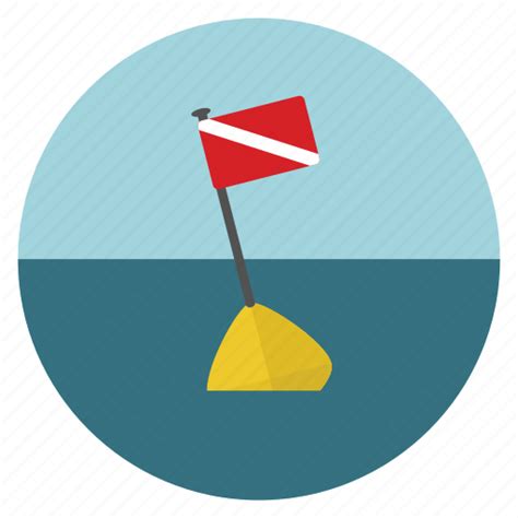 Buoy, dive flag, diving, diving flag, equipments, flag, scuba icon