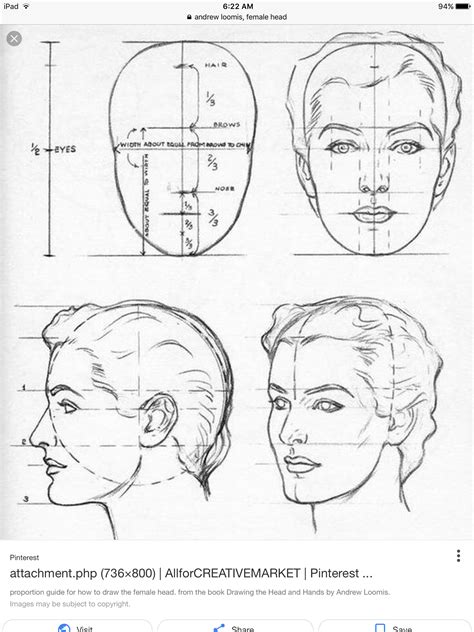 How To Draw Female Faces In Correct Proportions With Easy Drawing ...