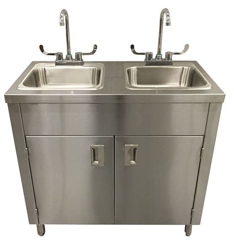 2 Compartment Portable Stainless Steel Sink - Portable Sink Depot ...