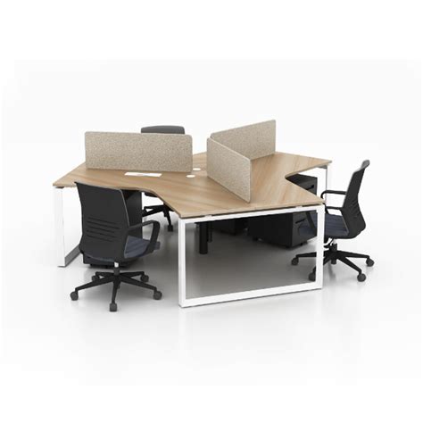 120 Degree 3 person Workstation - Woodex Furniture