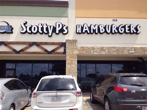 Menu of Scotty P's Hamburgers, Allen, Allen